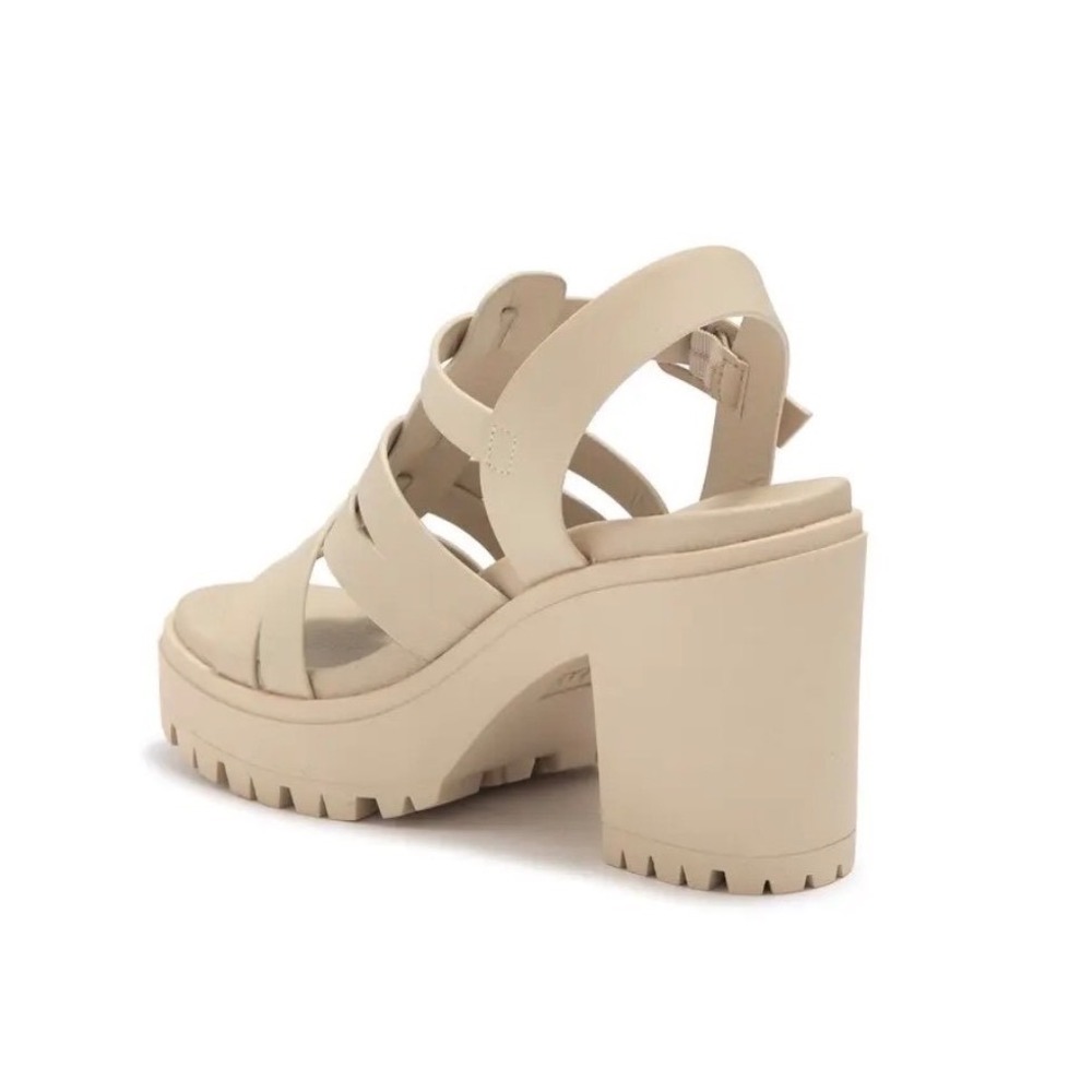 Brand New! MIA Tira Beige Lug Sole Platform Heel Strappy Sandal NIB - Picture 2 of 13